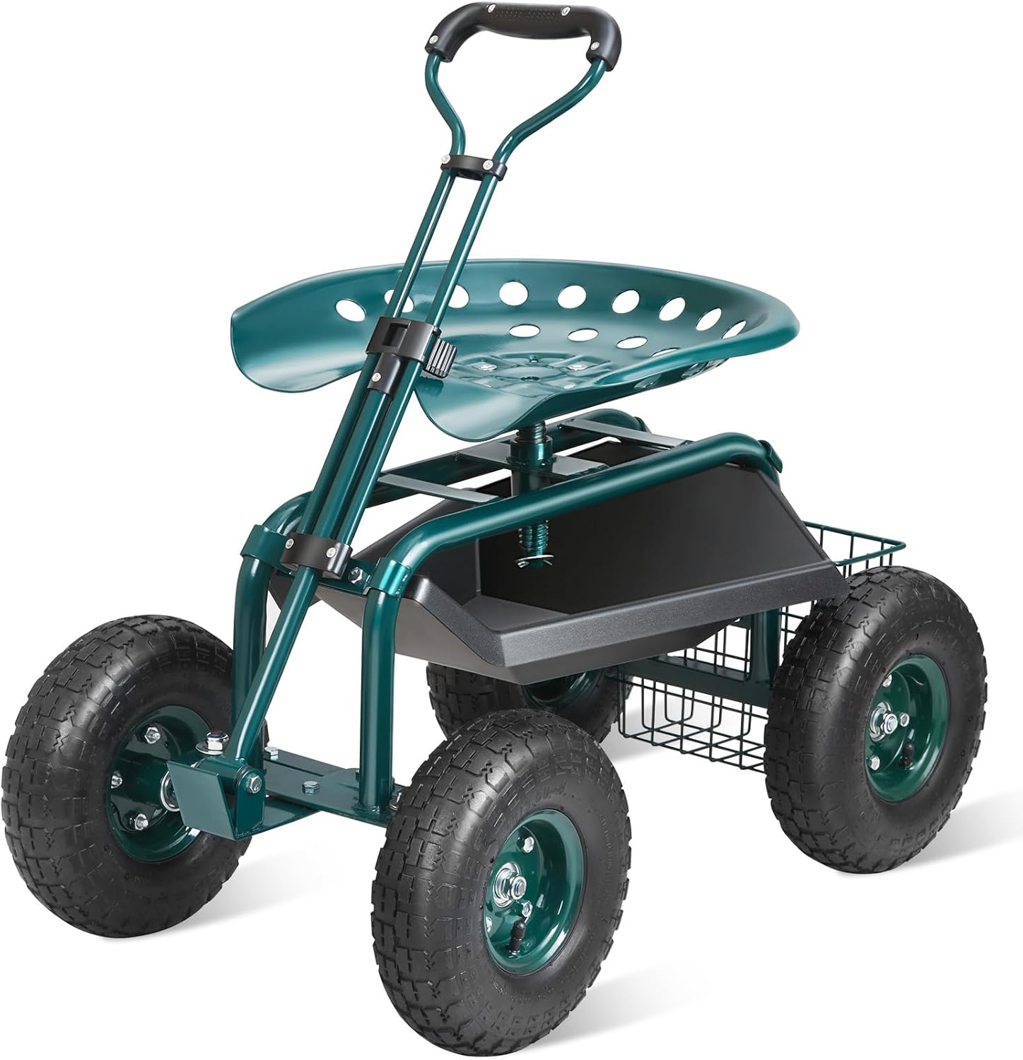 Gardening Yard Tools - Carrello da Giardino con Sedile Girevole