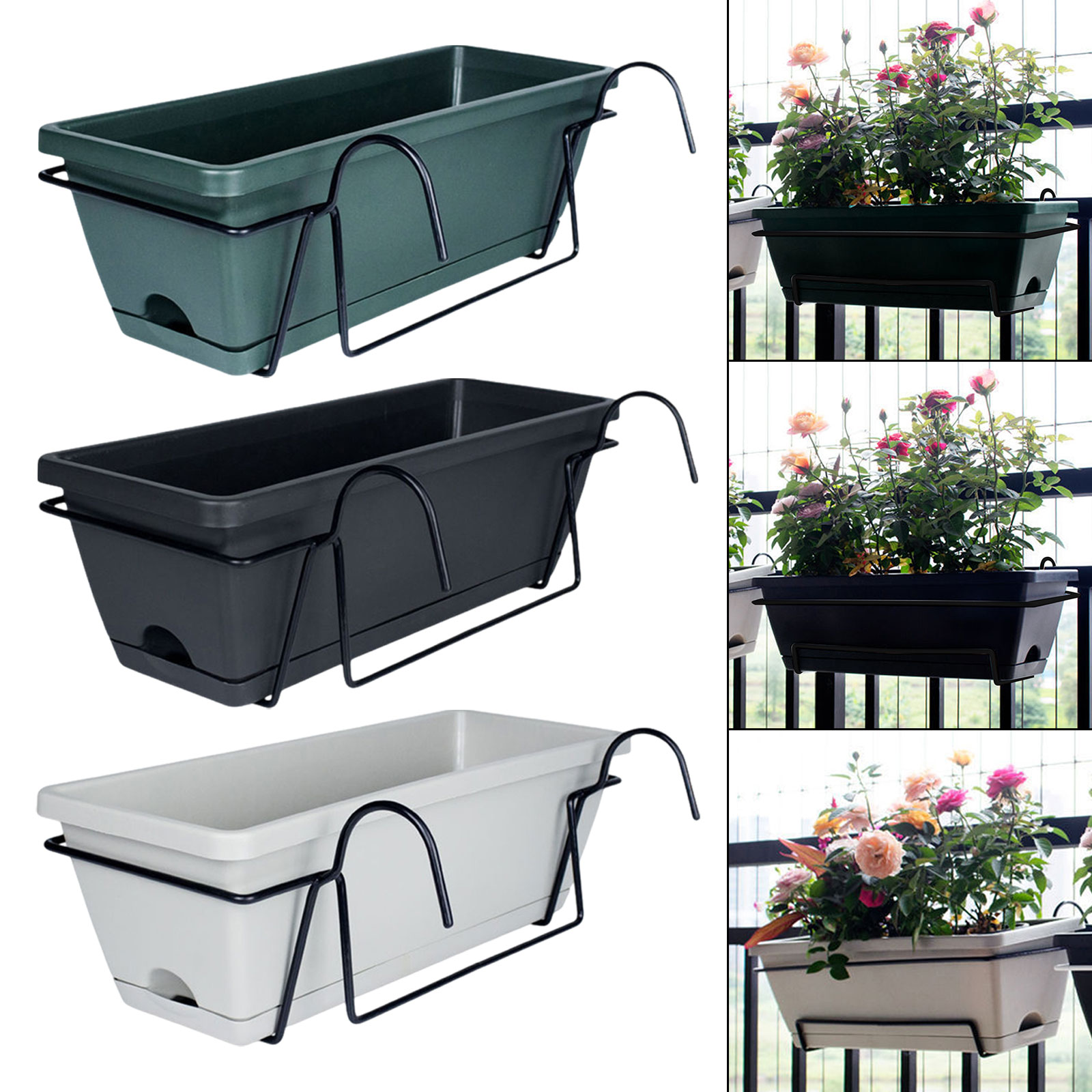Vertical Wall Planter - Fioriera per ringhiera per balcone, cesto
