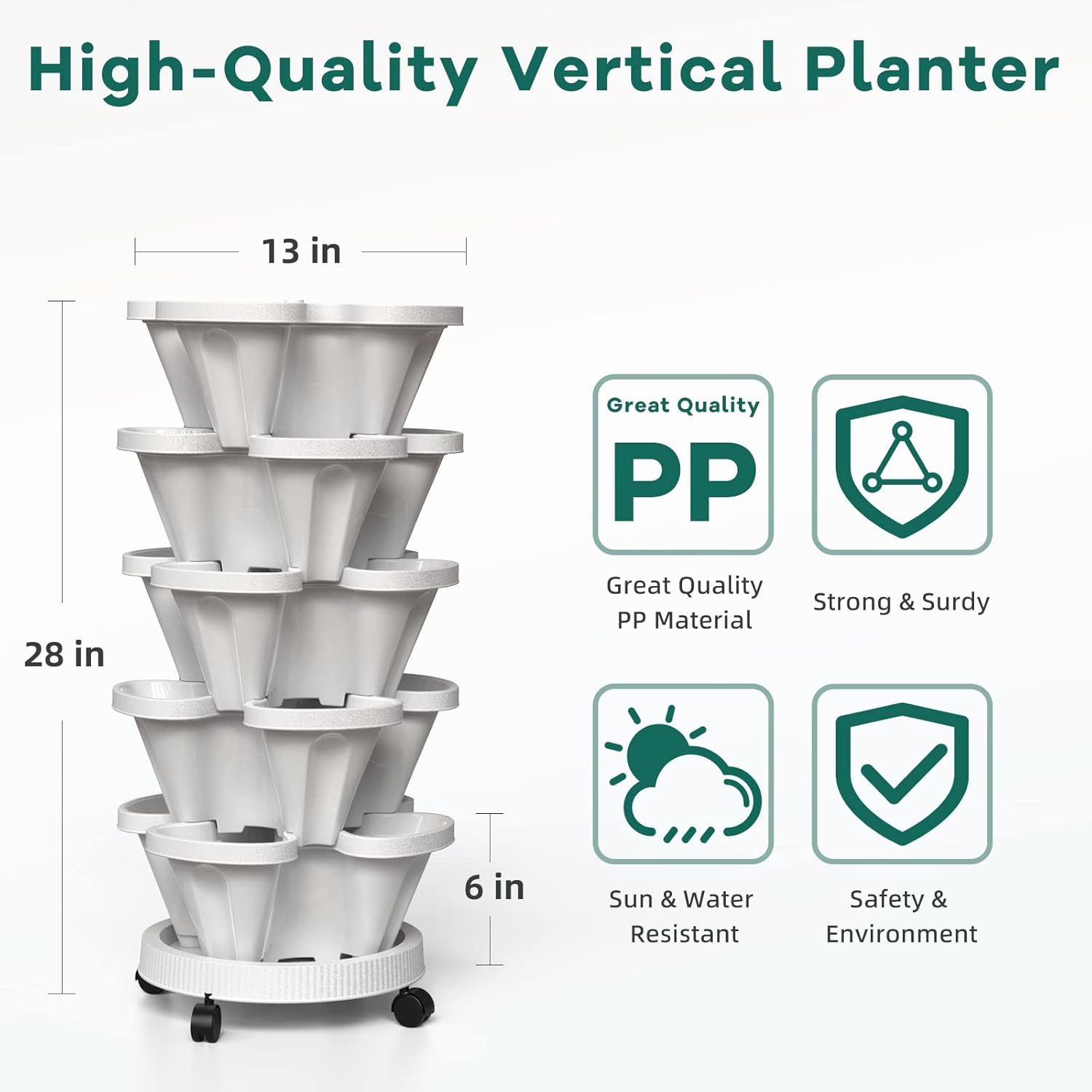 Vaso da fiori impilabile Set d - Vertical Wall Planter recensione e prezzo