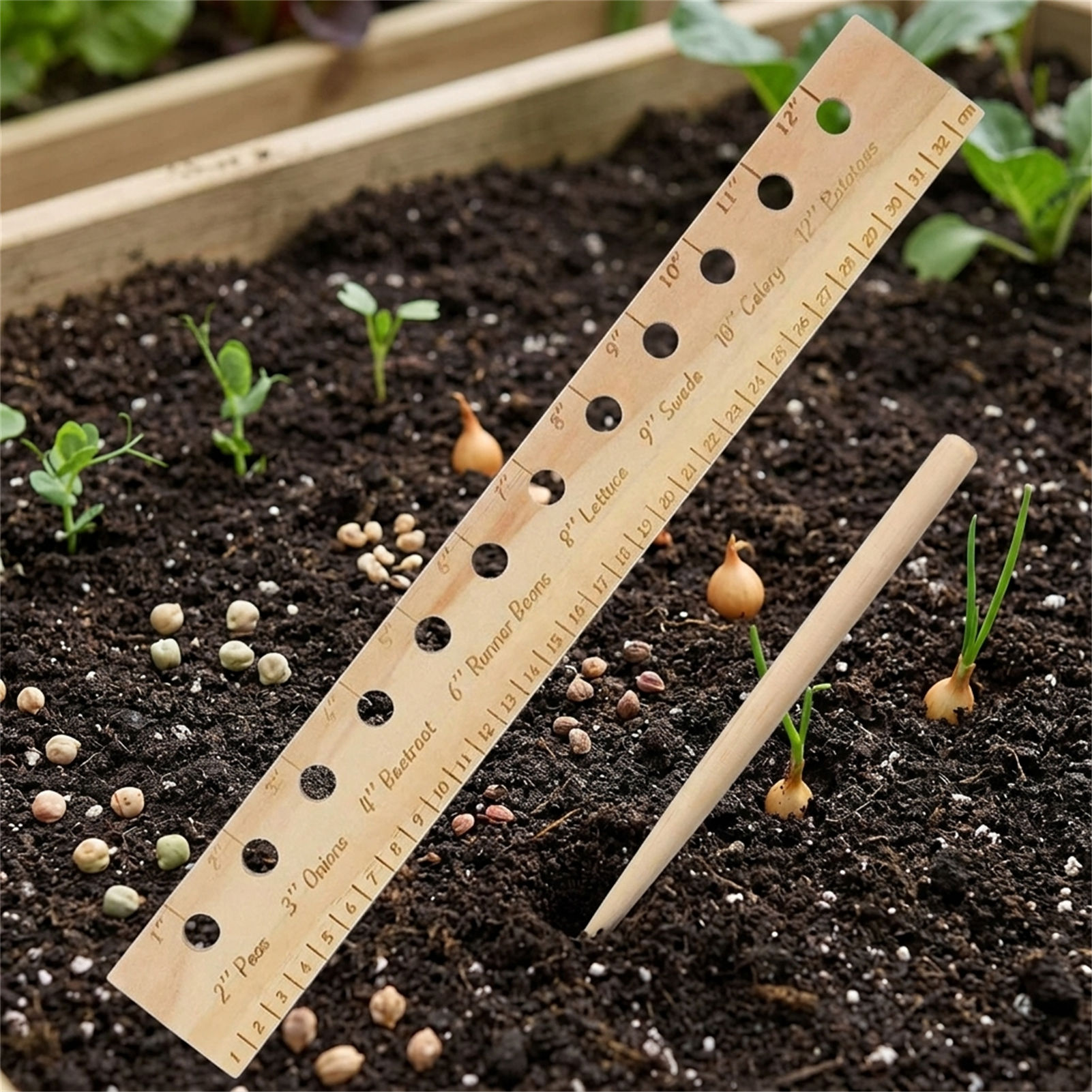 Righello per la semina in legn - Gardening Tools For Beginners recensione e prezzo
