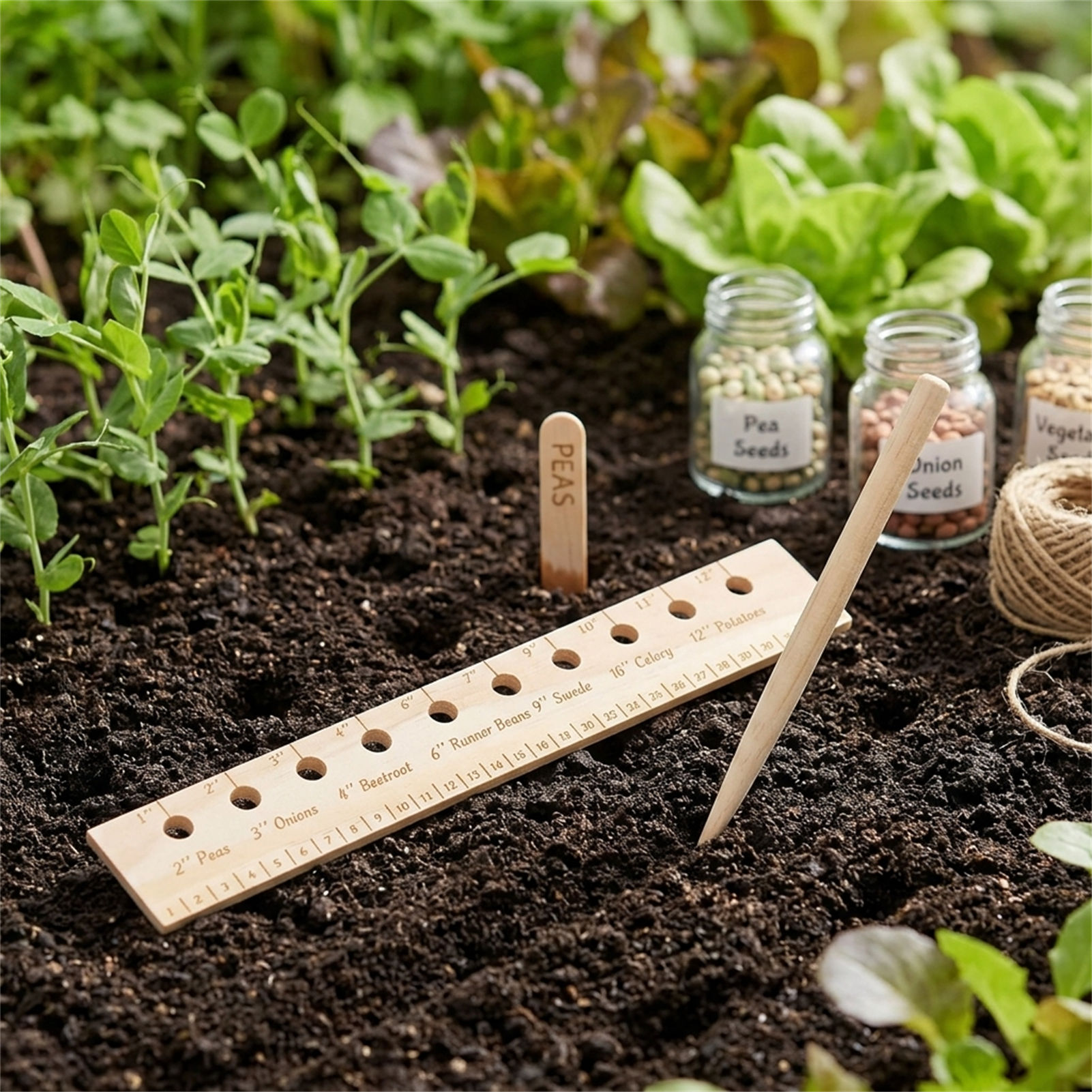 Righello per la semina in legn - Gardening Tools For Beginners recensione e prezzo