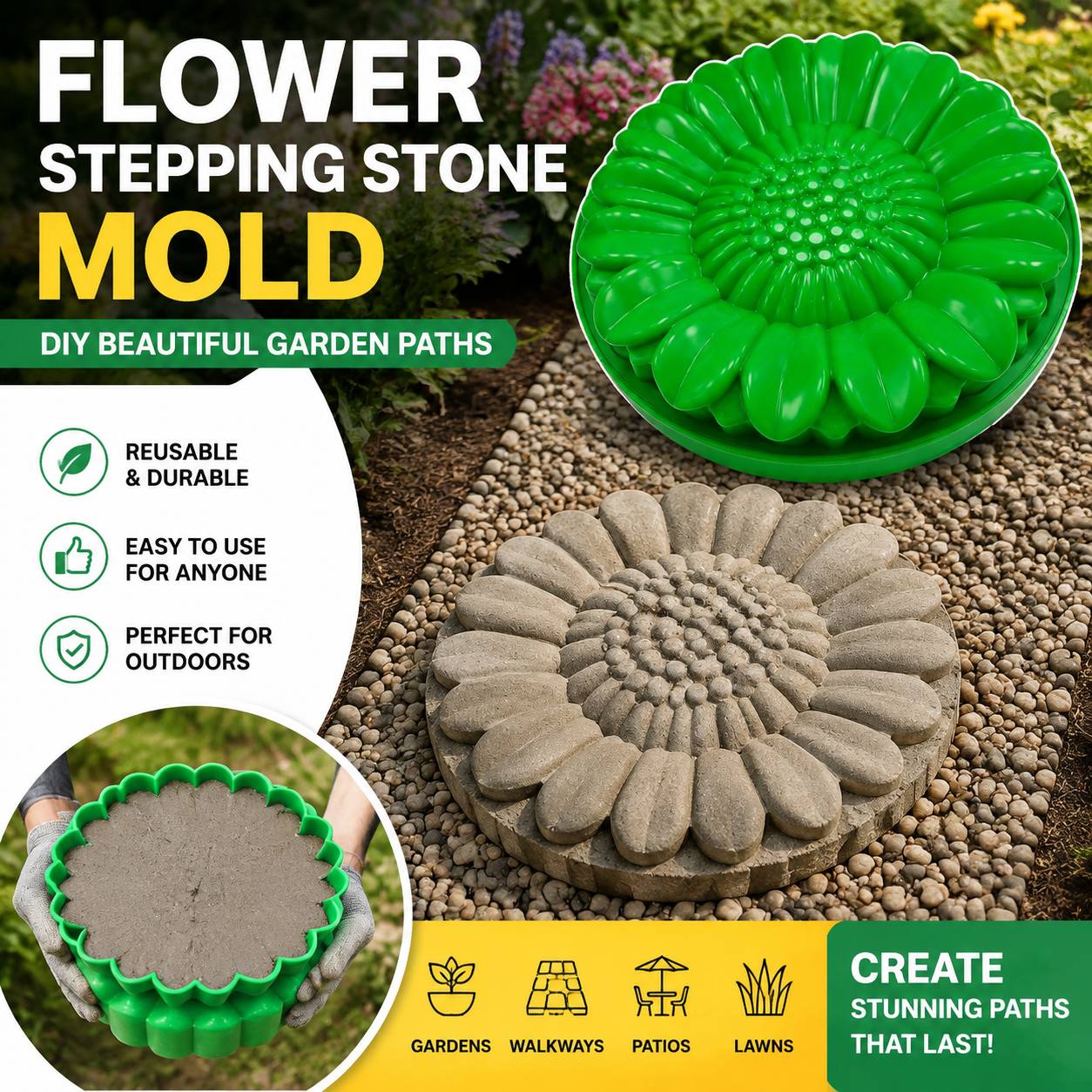 Set di Stampi per Pietre da Te - Gardening Tool Diy recensione e prezzo