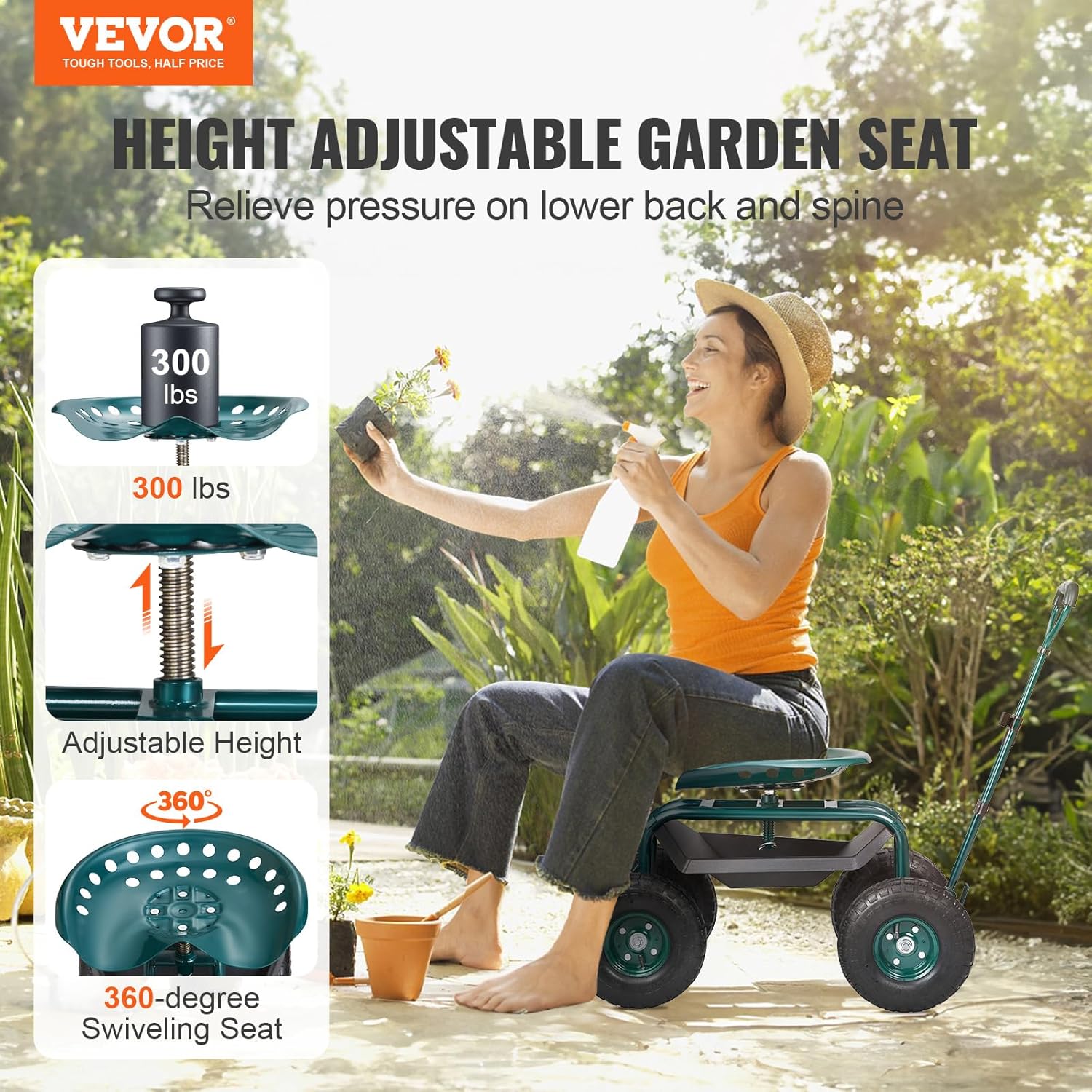 Carrello da Giardino con Sedil - Gardening Yard Tools recensione e prezzo