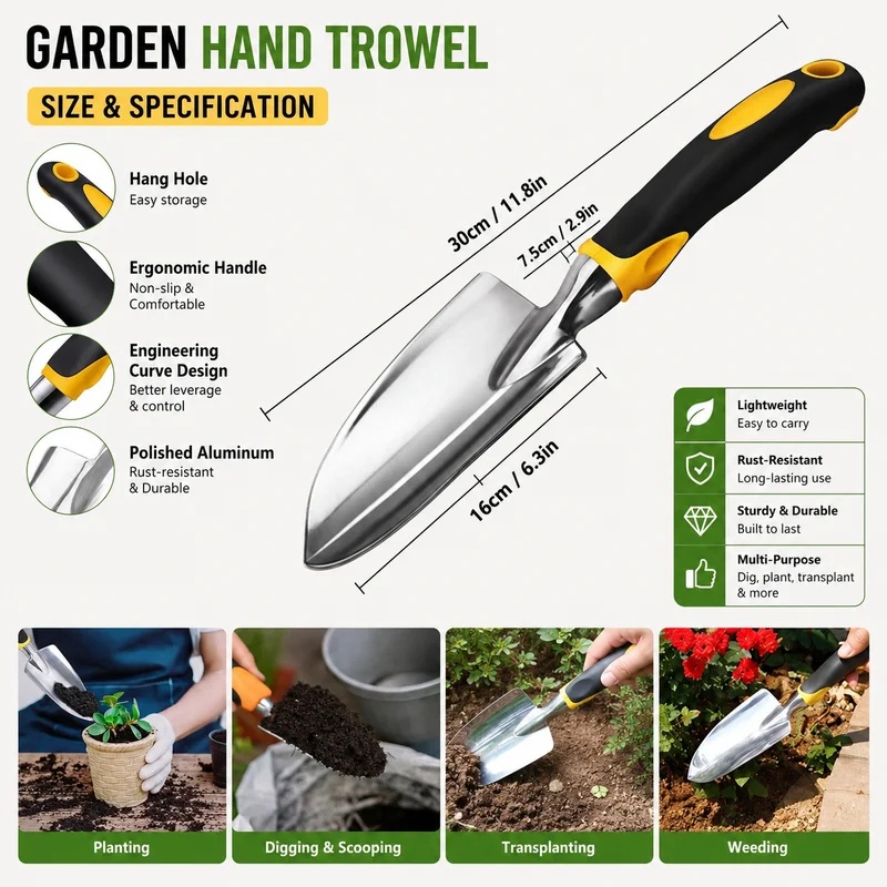 Cazzuola a Mano in Acciaio Ino - Gardening Tools Trowel recensione e prezzo